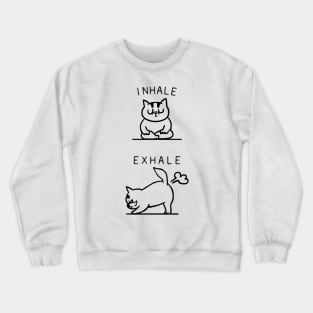 Inhale Exhale Cat Crewneck Sweatshirt